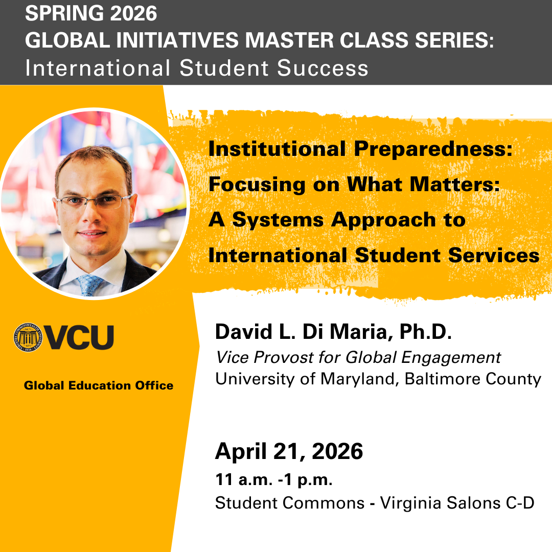 Fall Global Initiatives Master Class Series Event